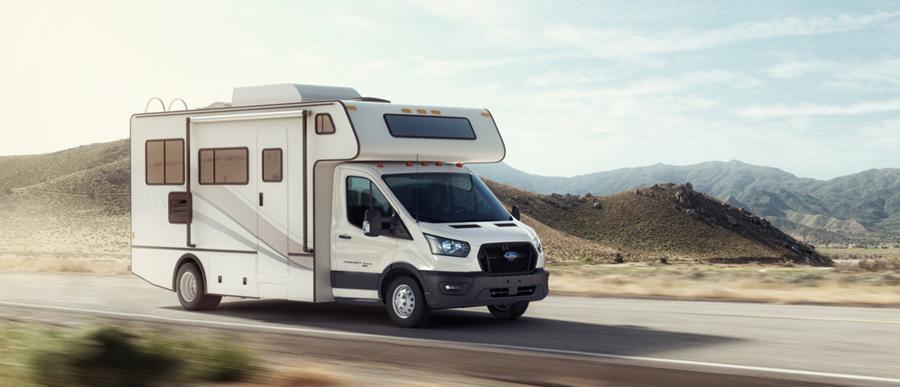 2025 Ford Transit® Cutaway model equipped with aftermarket Class C Motorhome