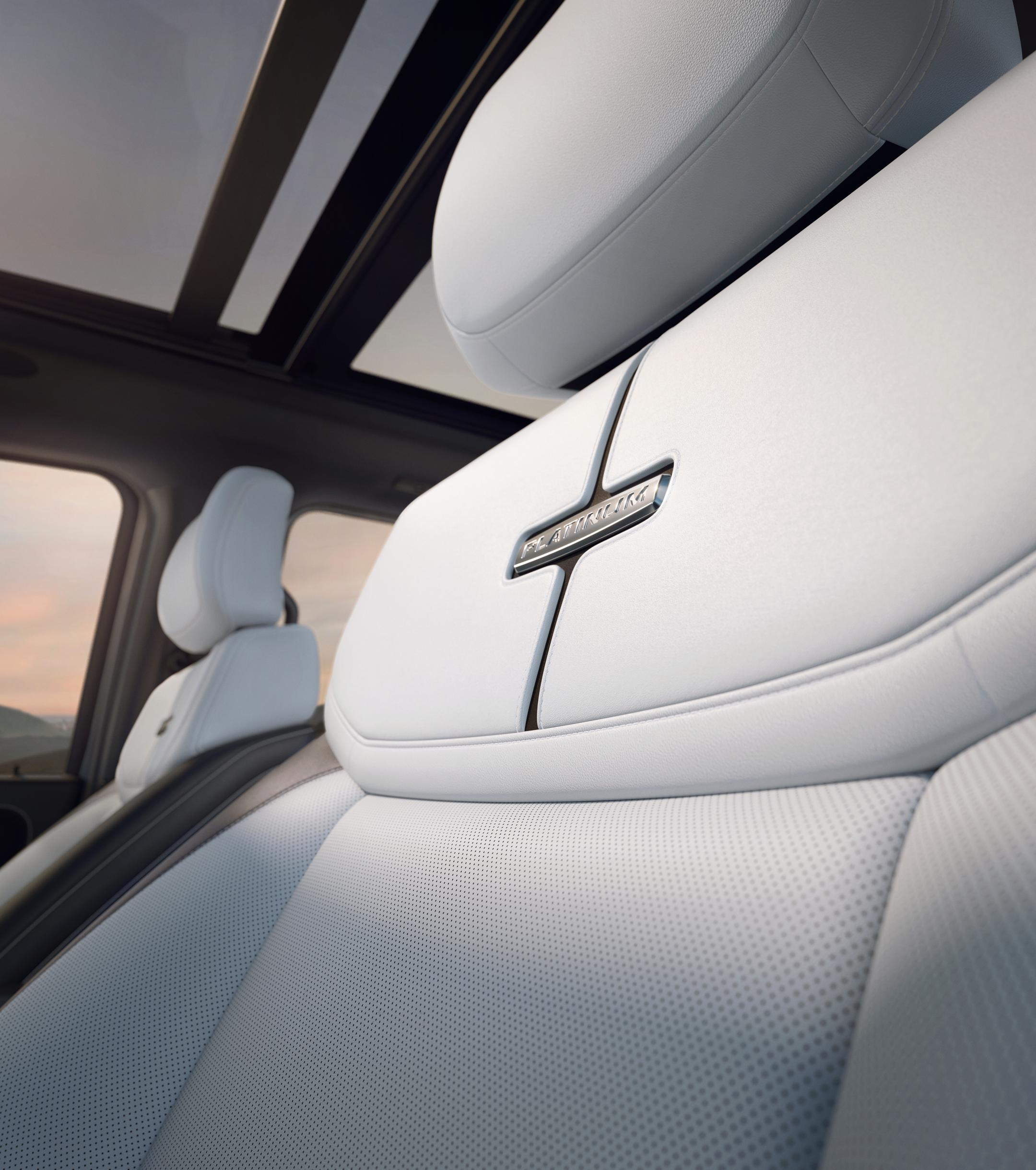 A closeup of an ActiveX® trimmed seating surface on a 2025 Ford F-150® Lightning® pickup