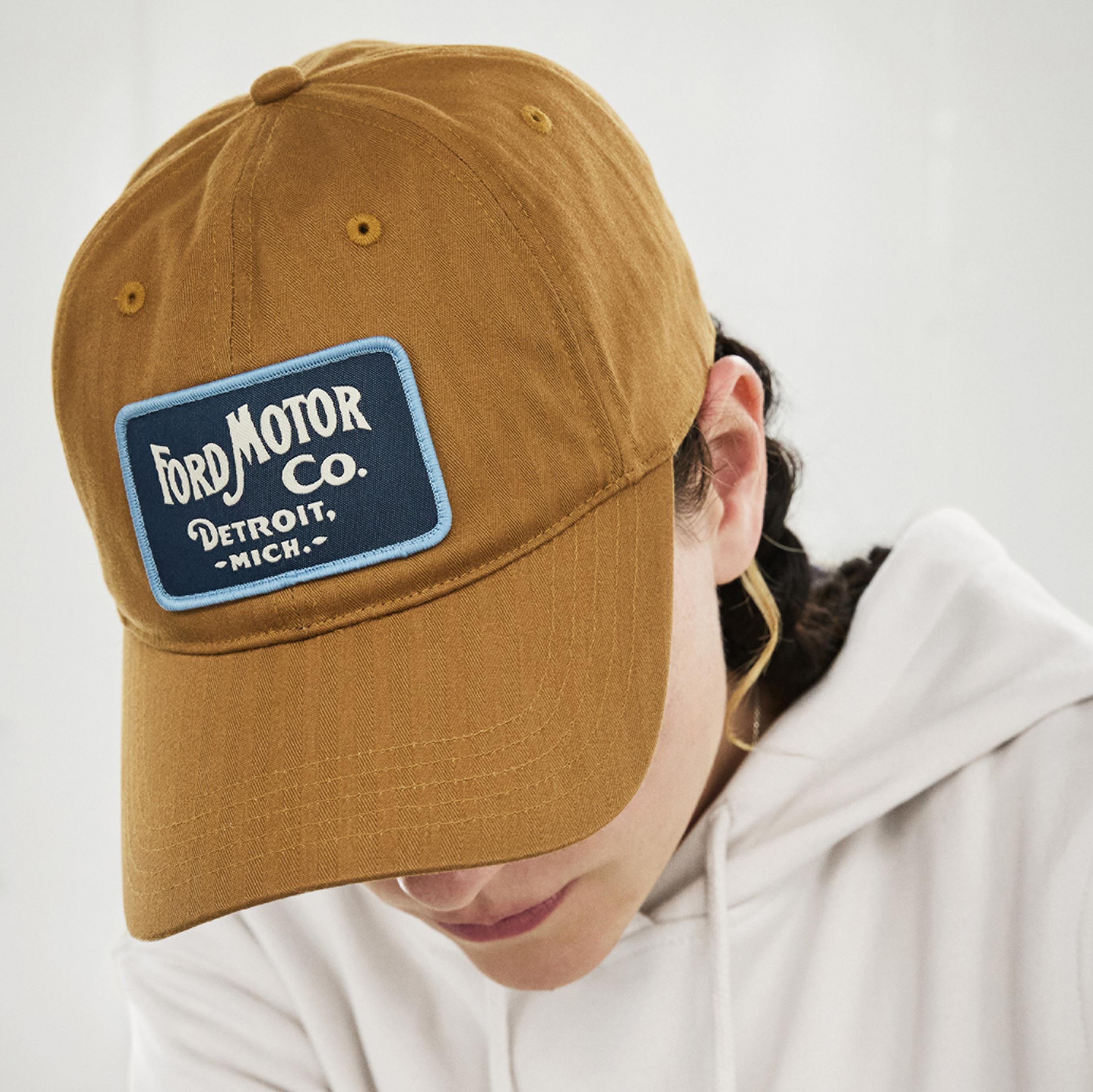 Person wearing the Carhartt® and Ford branded ballpark cap