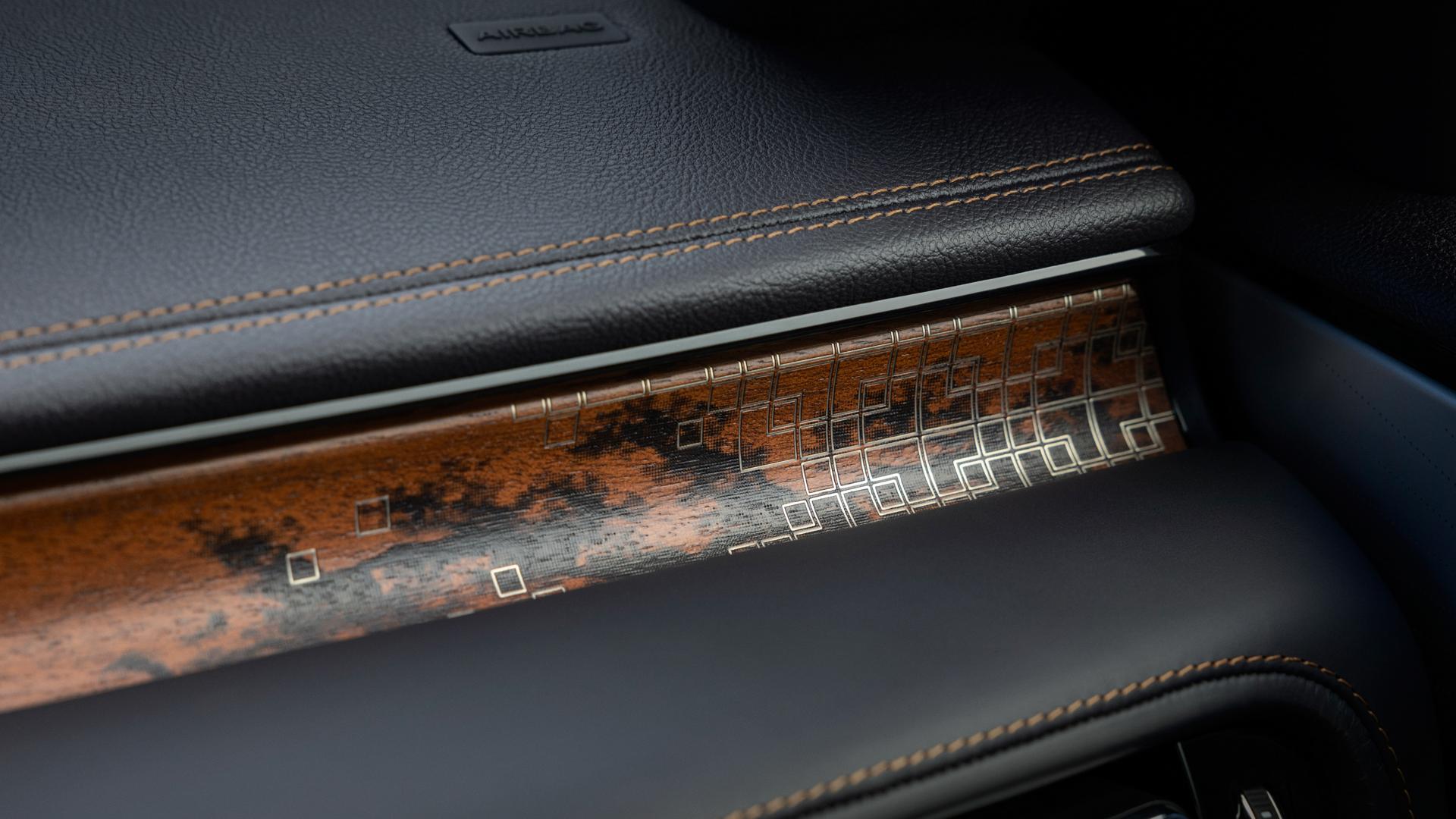 Purposefully chosen materials and design details of the dashboard of A 2025 Lincoln Black Label™ Aviator® SUV