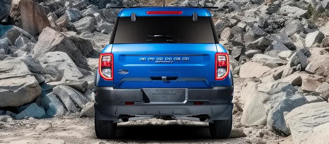 Liftgate of a Bronco Sport with the Blue Free Wheeling package