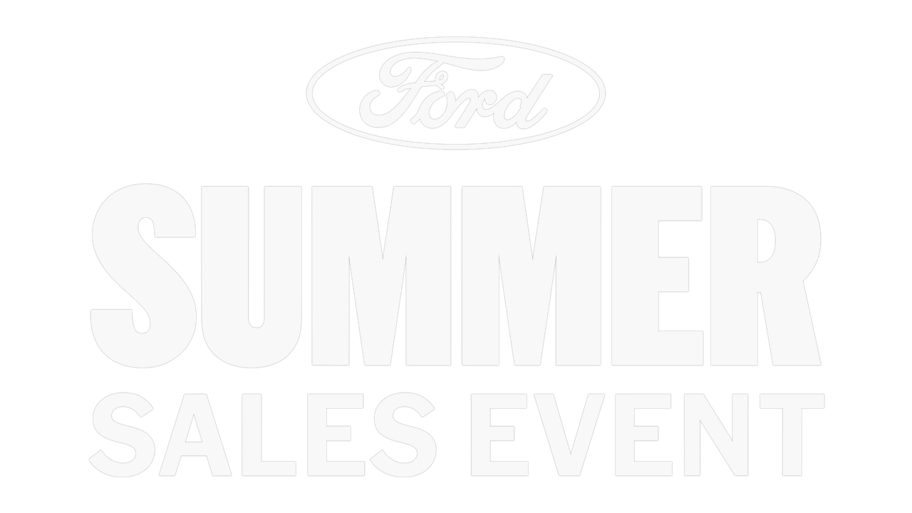 Ford Summer Sales Event logo on a blue background