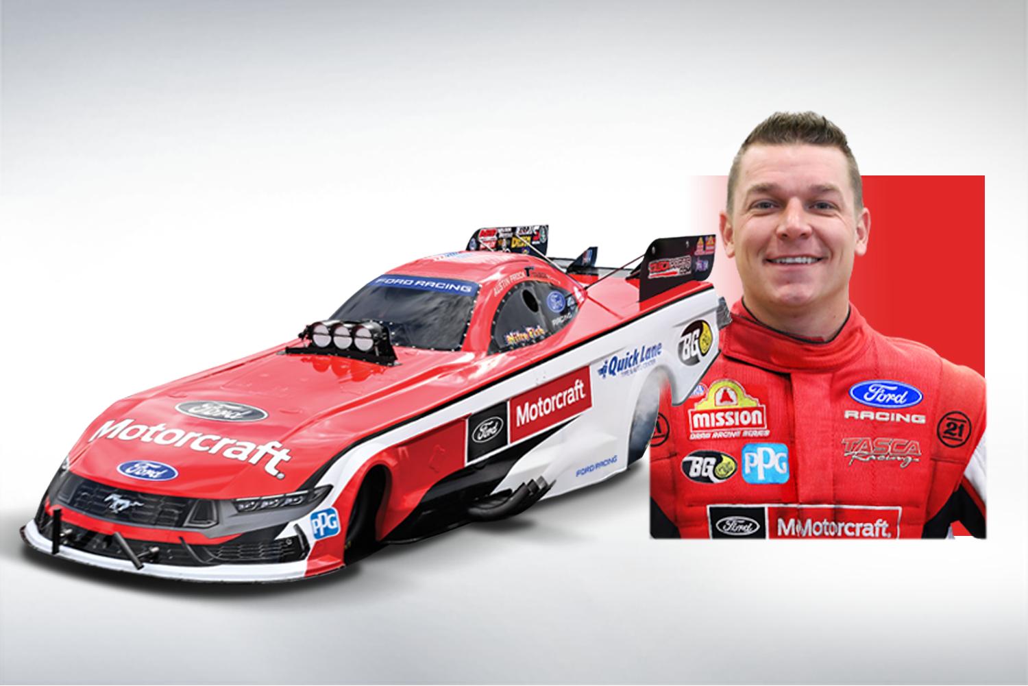 Austin Prock and the Ford Mustang Nitro Funny Car
