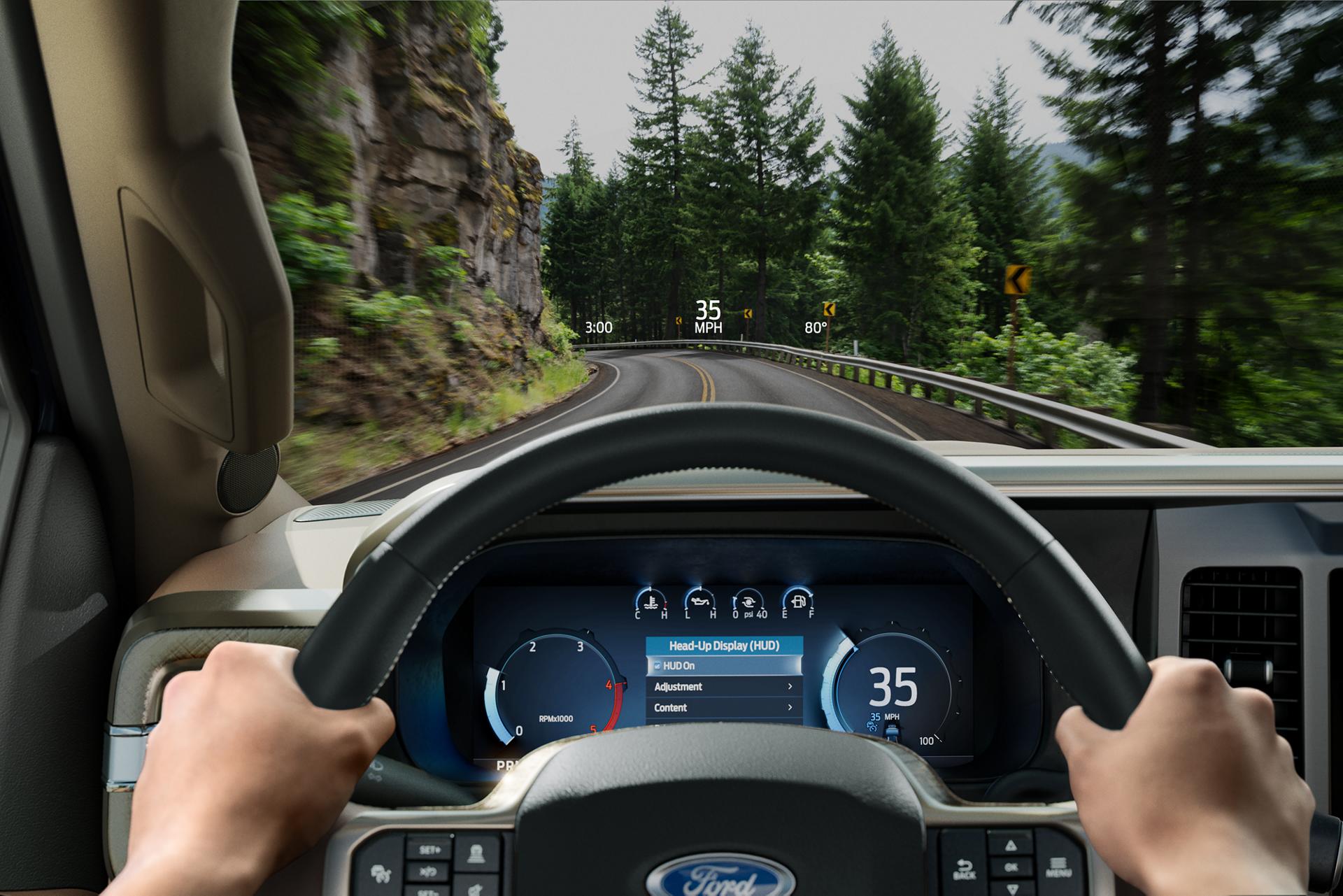 A driver perspective of the head-up display feature