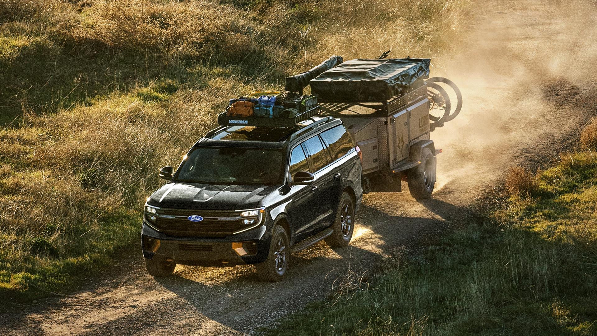 2027 Ford Expedition Tremor towing a trailer