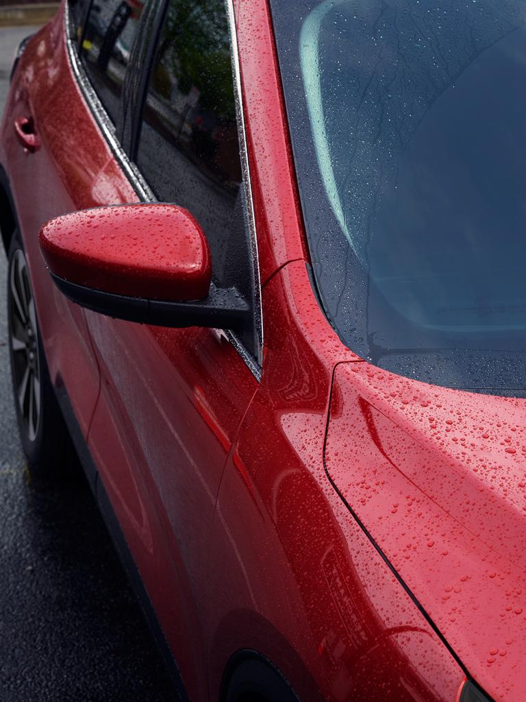 The windshield of a Ford vehicle