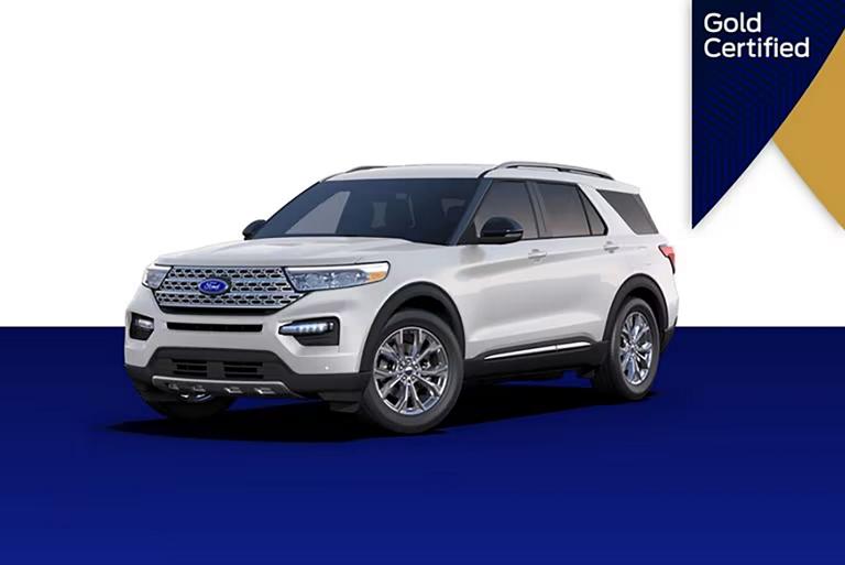 A Ford Explorer SUV with the Gold Certified badge