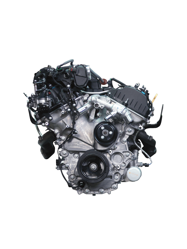 EcoBoost® engine on white background