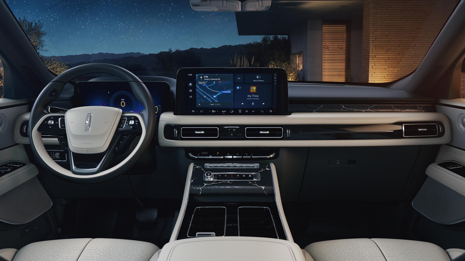The Moonbeam interior theme inside a 2025 Lincoln Black Label™ Aviator® SUV