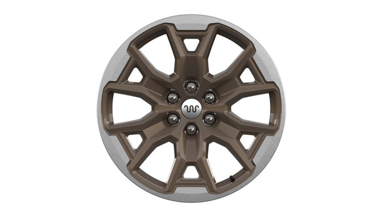 22-inch x 9-inch Sinister Bronze with diamond-cut machined-face aluminum wheel