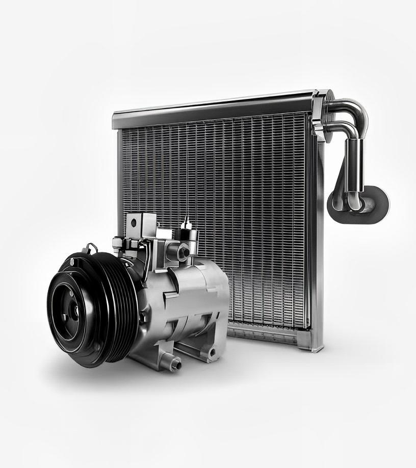 Air compressor and condenser