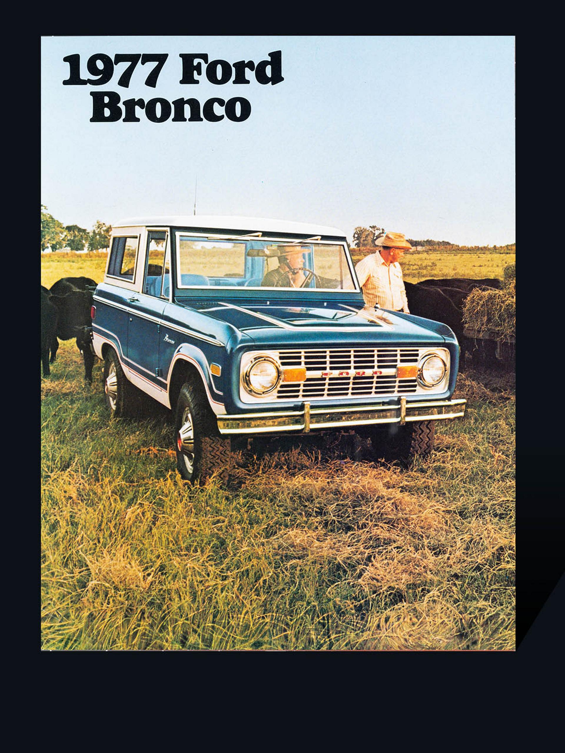 The cover of a 1977 Ford Bronco® vehicle catalog