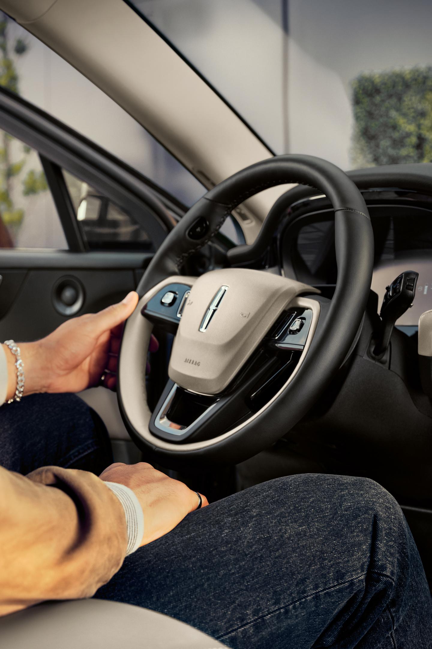 Close-up of a 13.2" centre touchscreen of a Lincoln Corsair