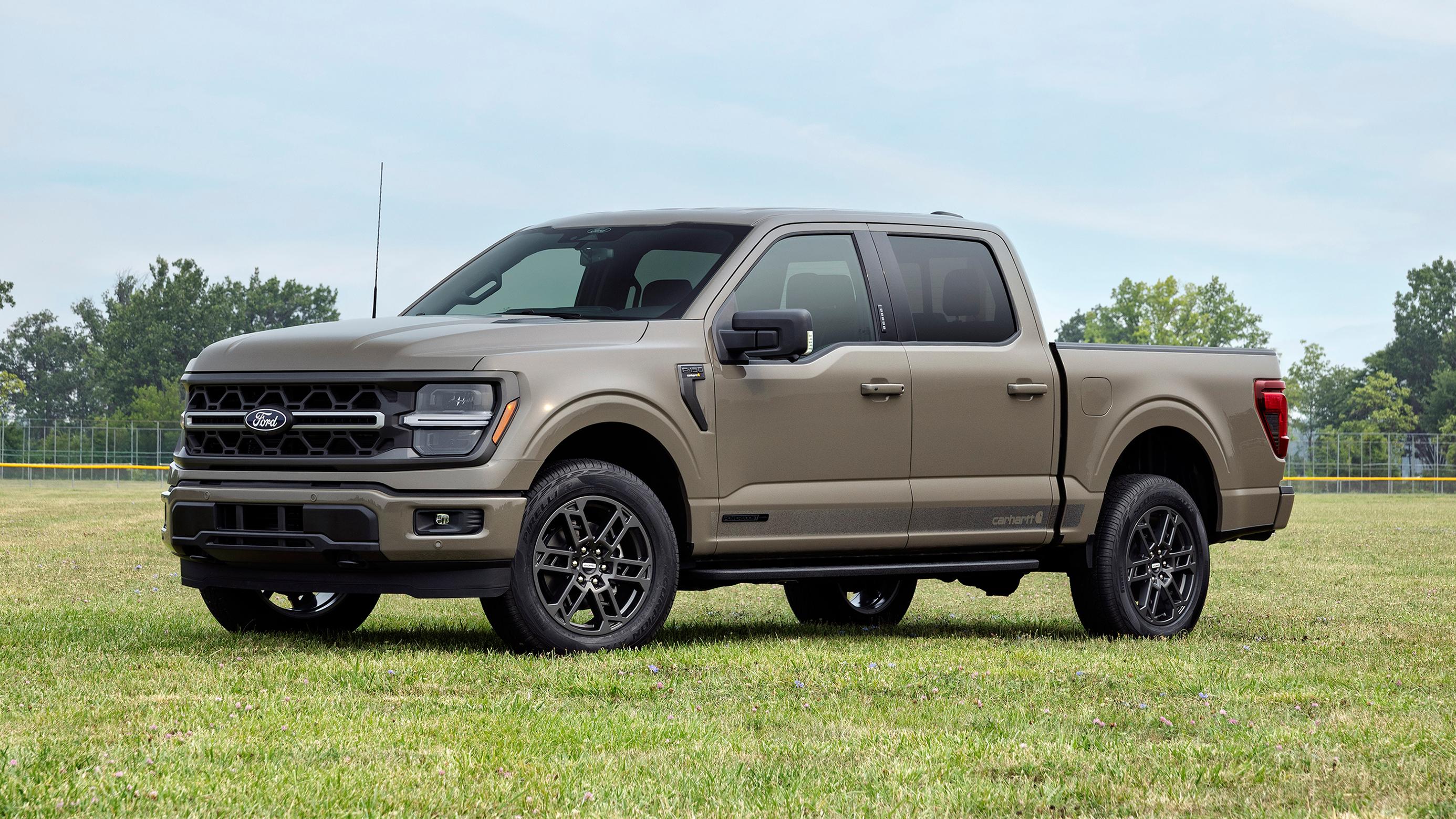 2027 Ford F-150® XLT model with the Carhartt® Package parked in a field