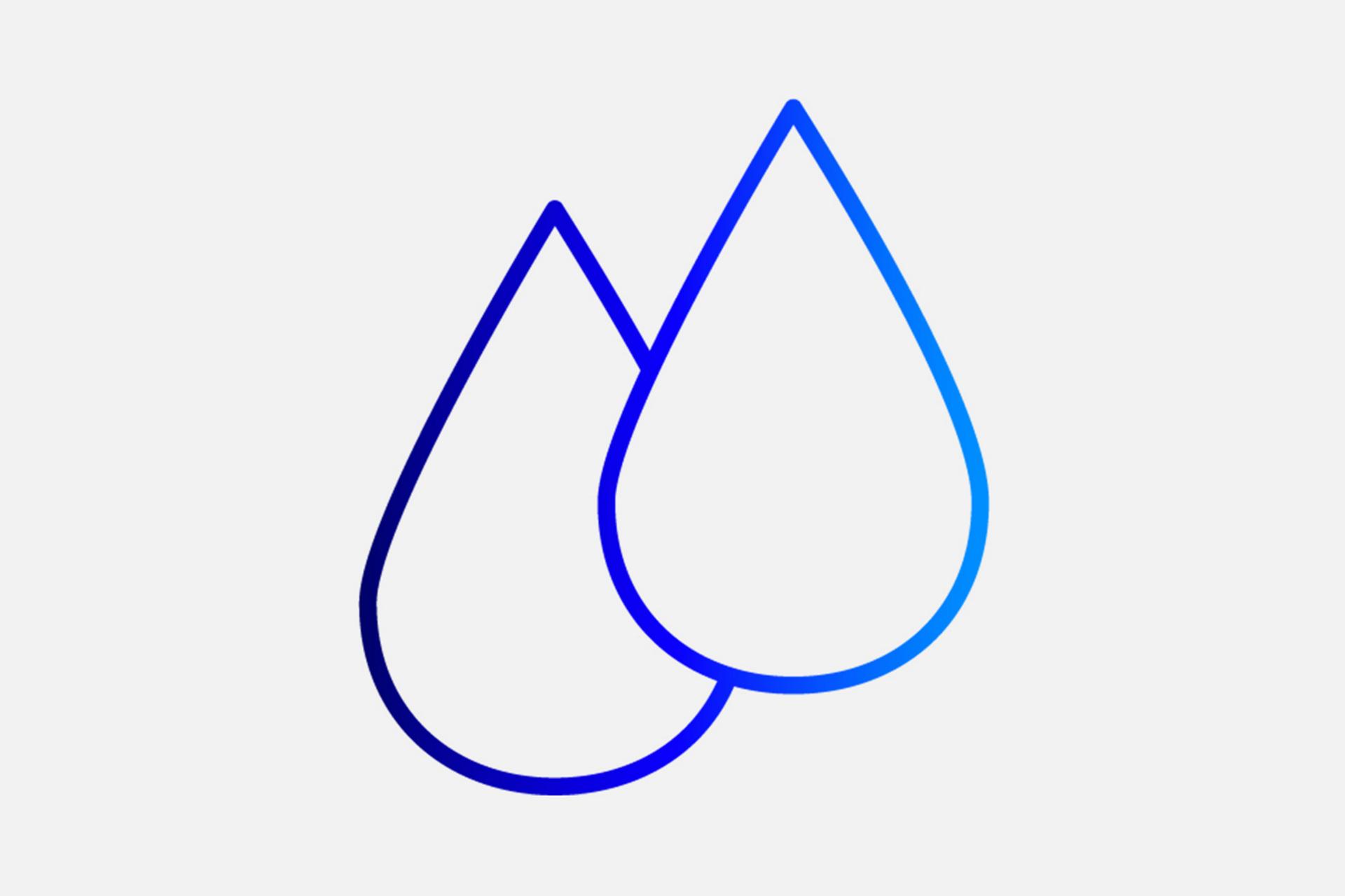 Illustration of water droplets