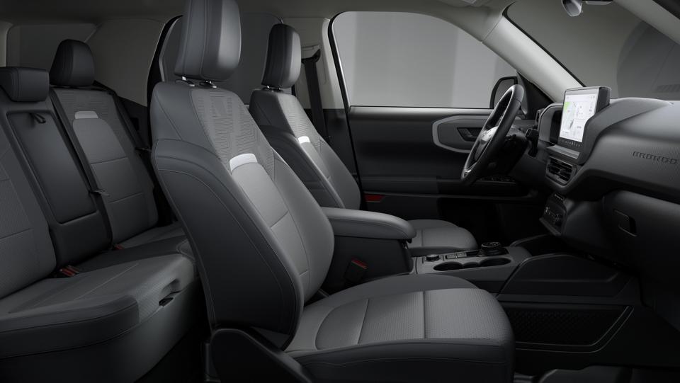 Leather-trimmed seats inside a 2026 Ford Bronco Sport® SUV