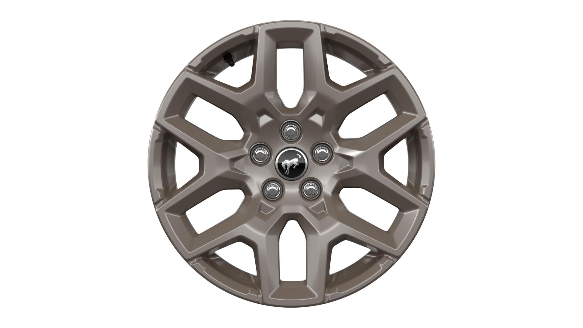 A 17-inch Sinister Bronze-painted aluminum wheel on a white background