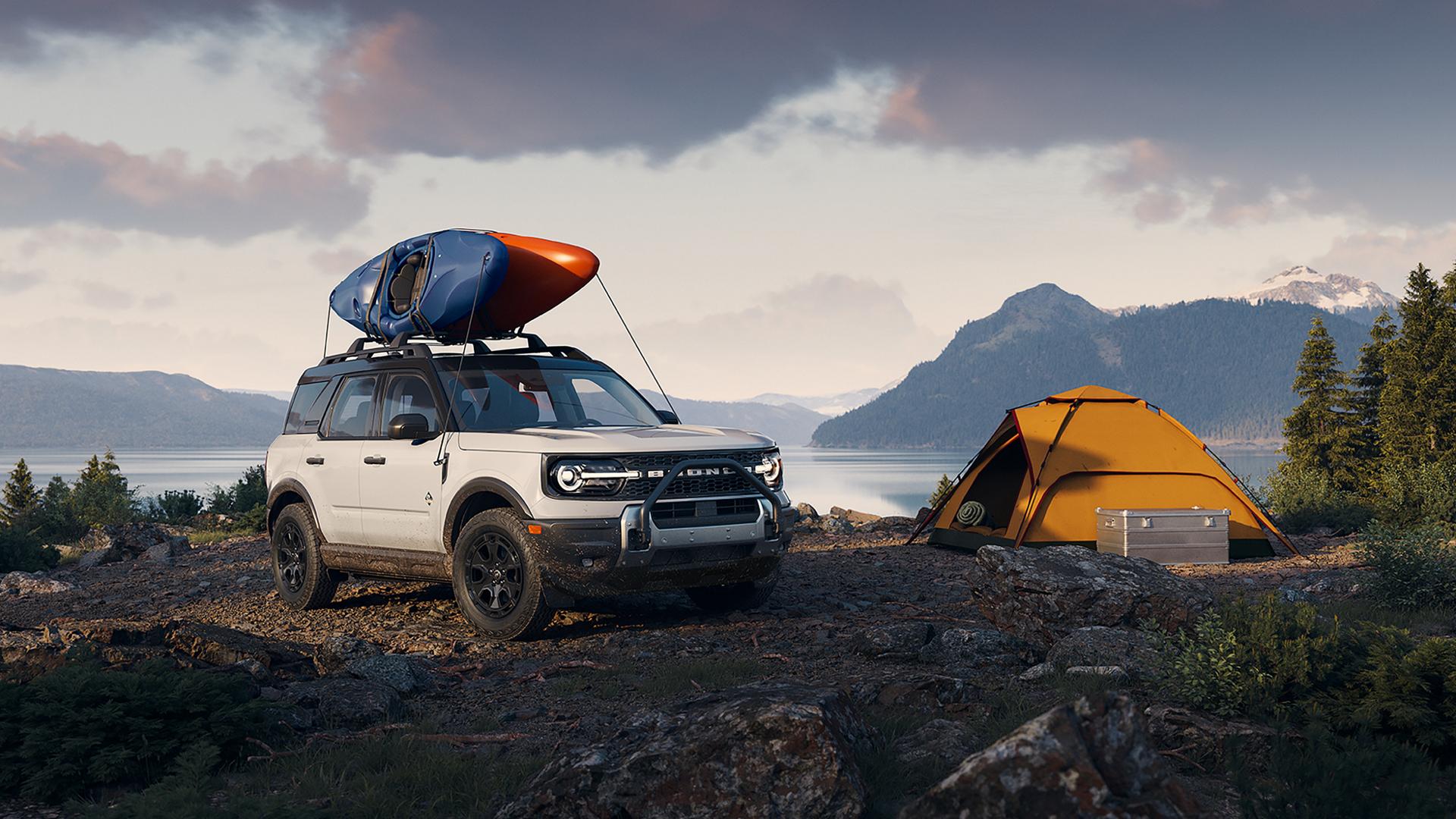 A 2026 Ford Bronco Sport® with 3/4 angle, parked on dirt