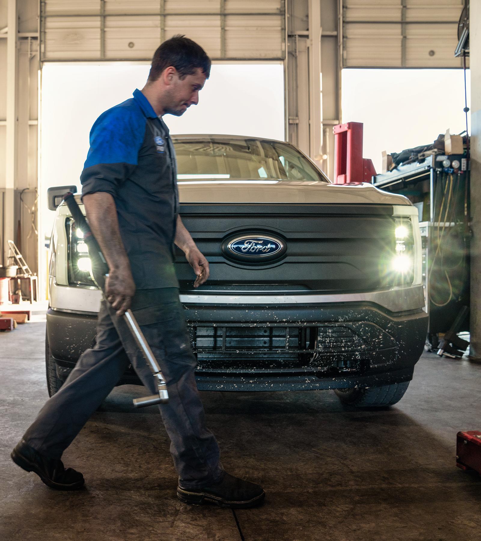 A Ford Service technician at work