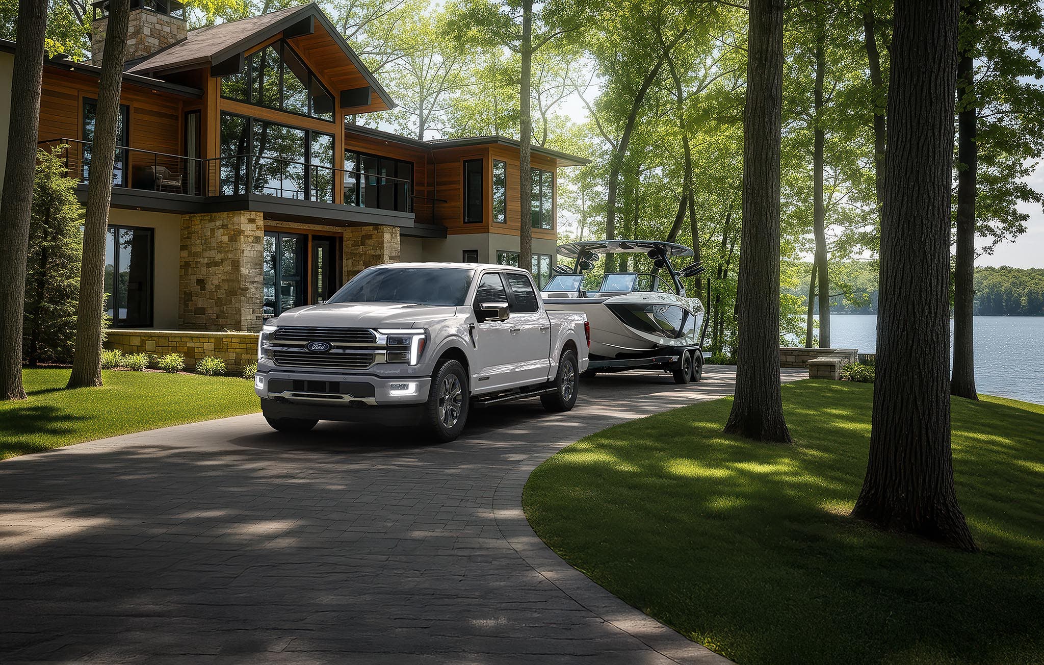 2026 Ford F-150 towing a trailer