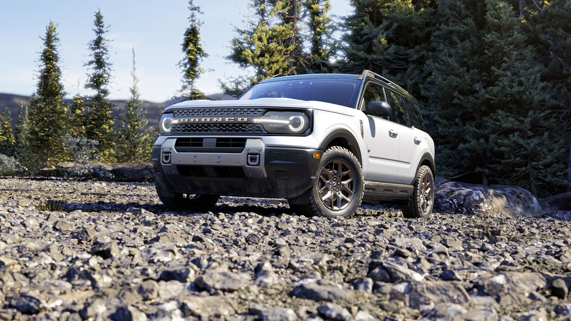 A 2026 Ford Bronco Sport® SUV parked in the woods