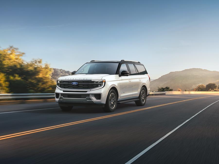 2026 Ford Expedition® Platinum® SUV being driven on a highway