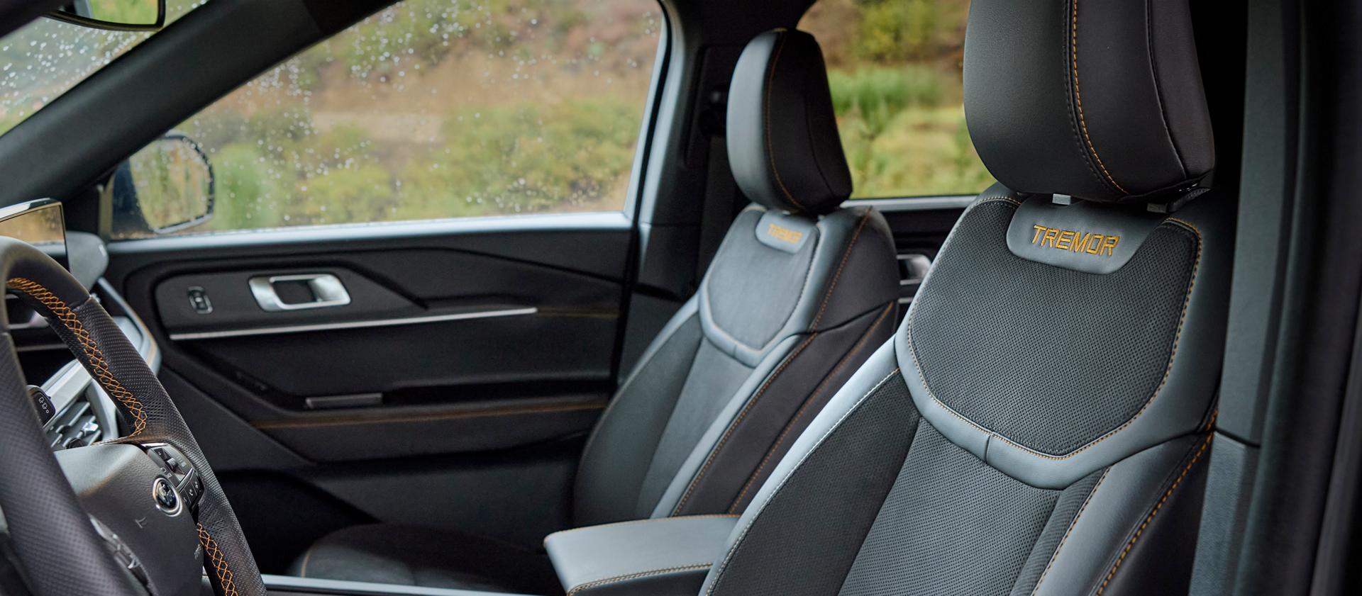 The front seats on a 2026 Ford Explorer® Tremor® SUV