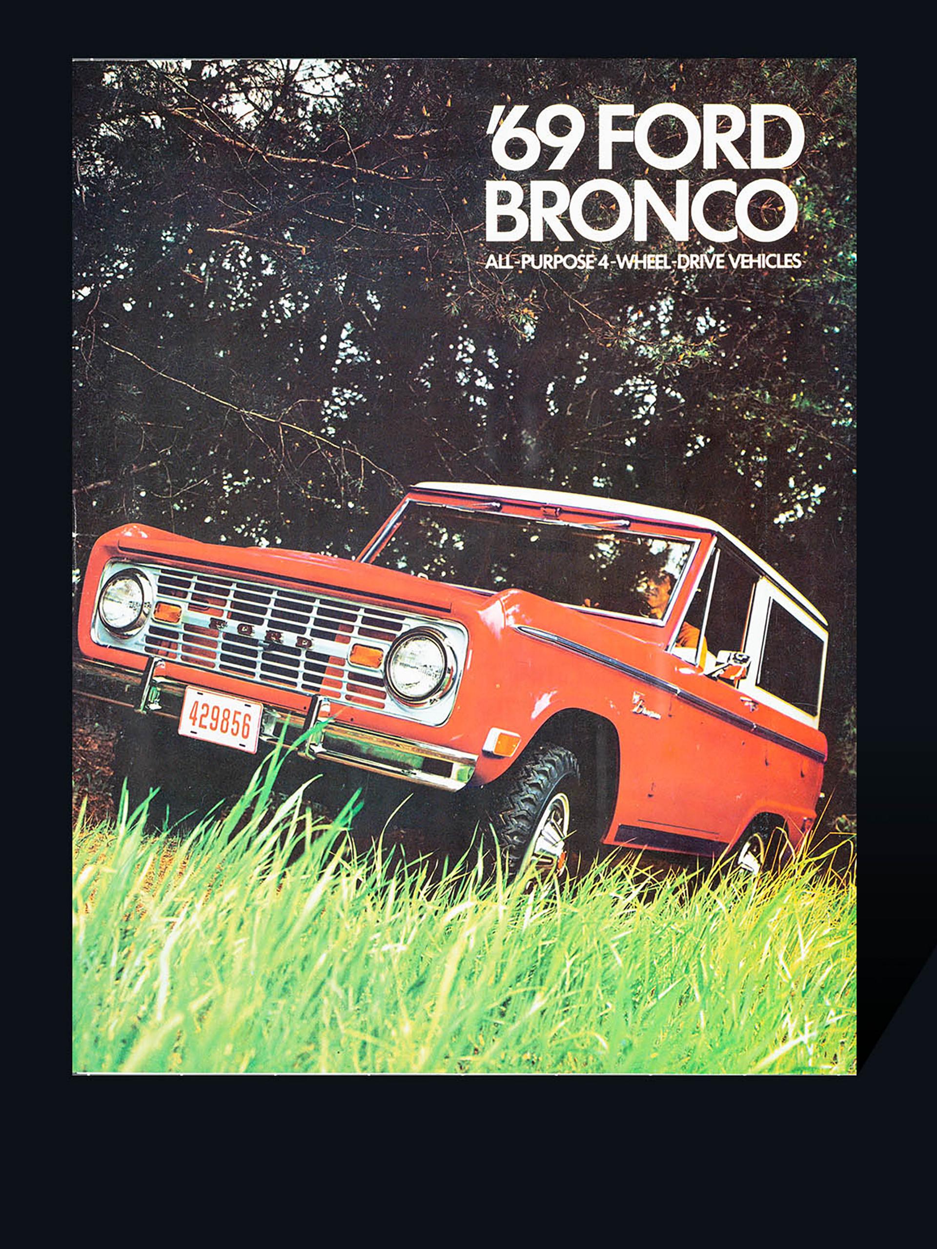 The cover of a 1969 Ford Bronco® vehicle catalog