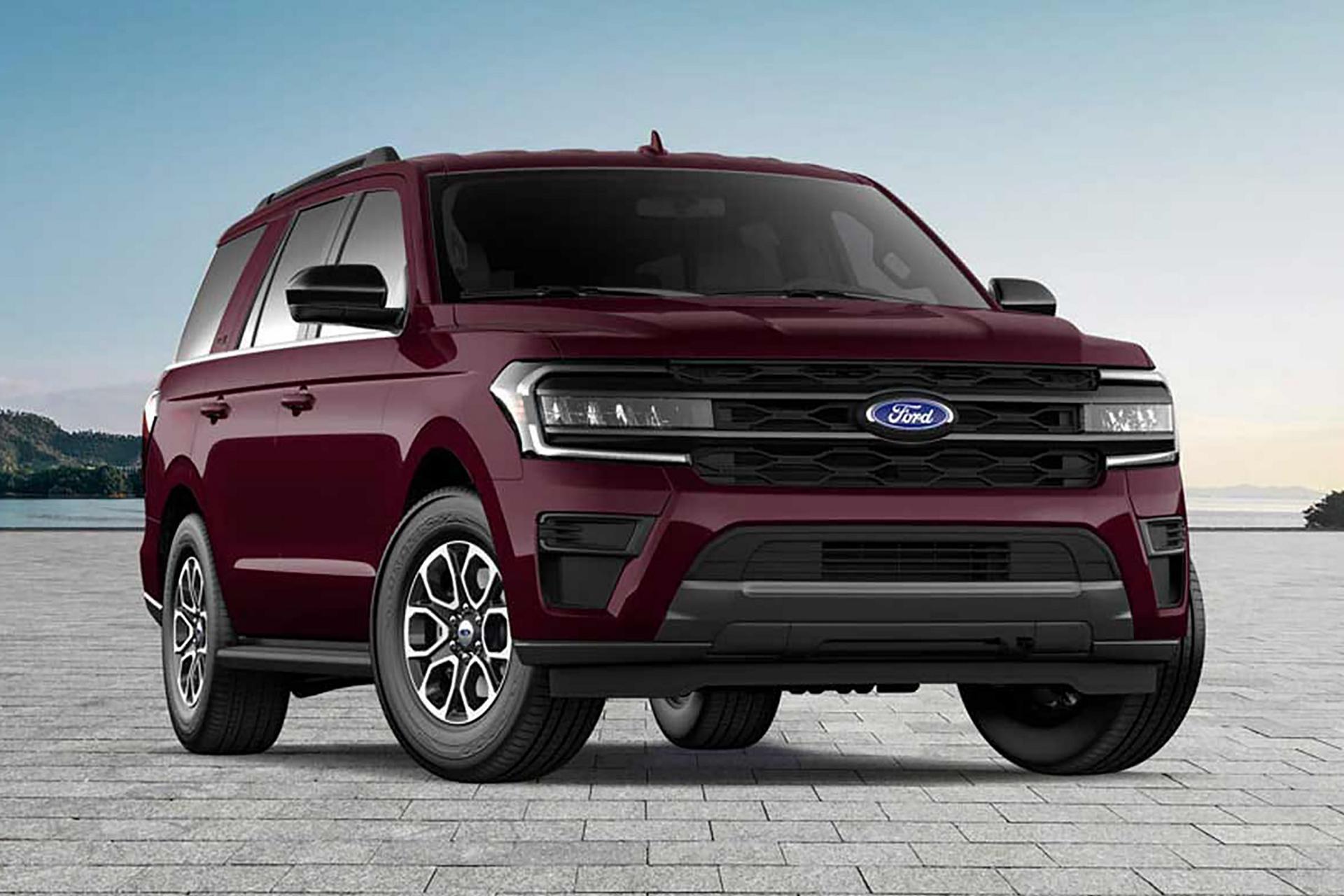 A 2024 Ford Expedition® STX® model parked on a brick lot