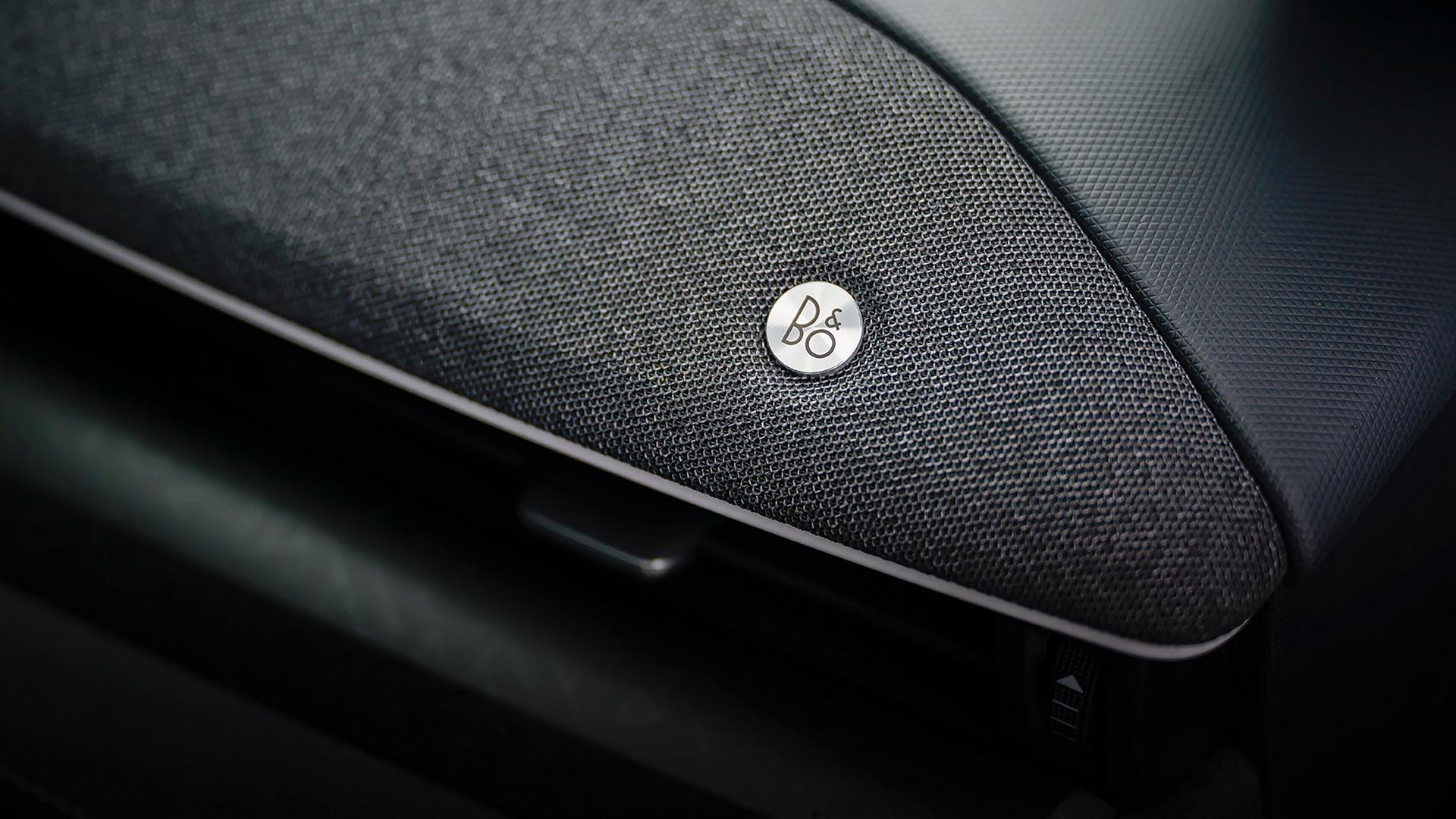 Closeup of a speaker in the B&O® sound system of the 2026 Ford Mustang Mach-E® SUV