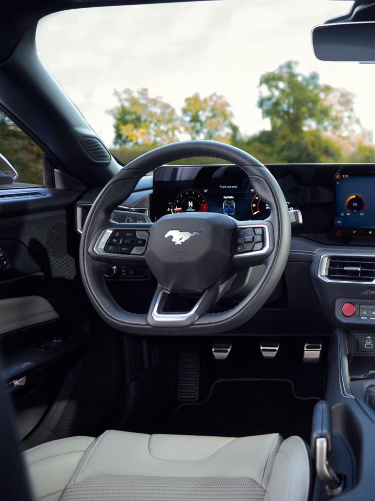 2025 Ford Mustang® interior showing aluminum foot pedals