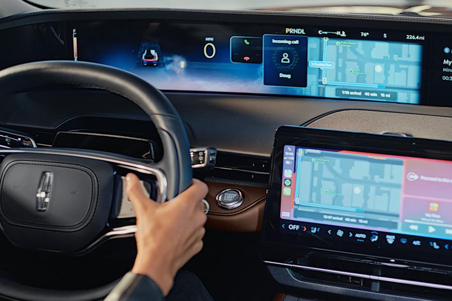 The steering wheel of a 2026 Lincoln Nautilus SUV