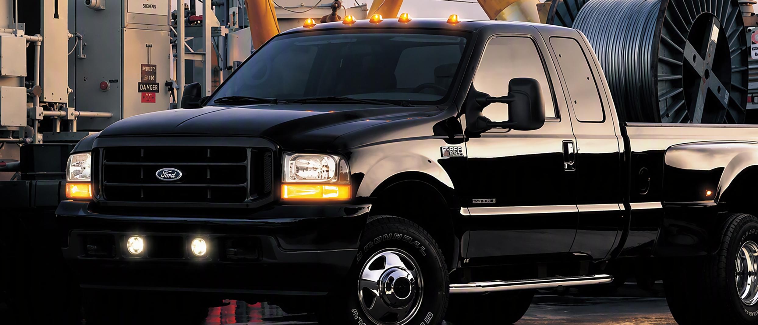 The Ford Super Duty® truck at a worksite