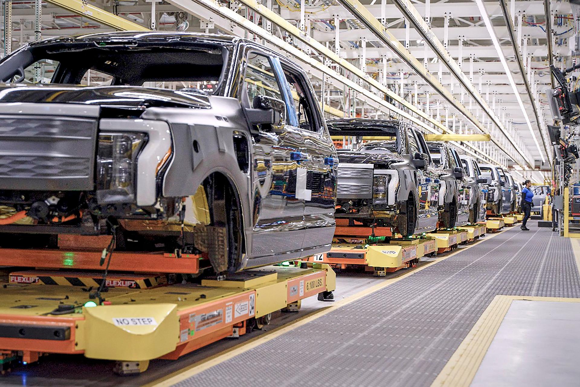 Trucks on the assembly line