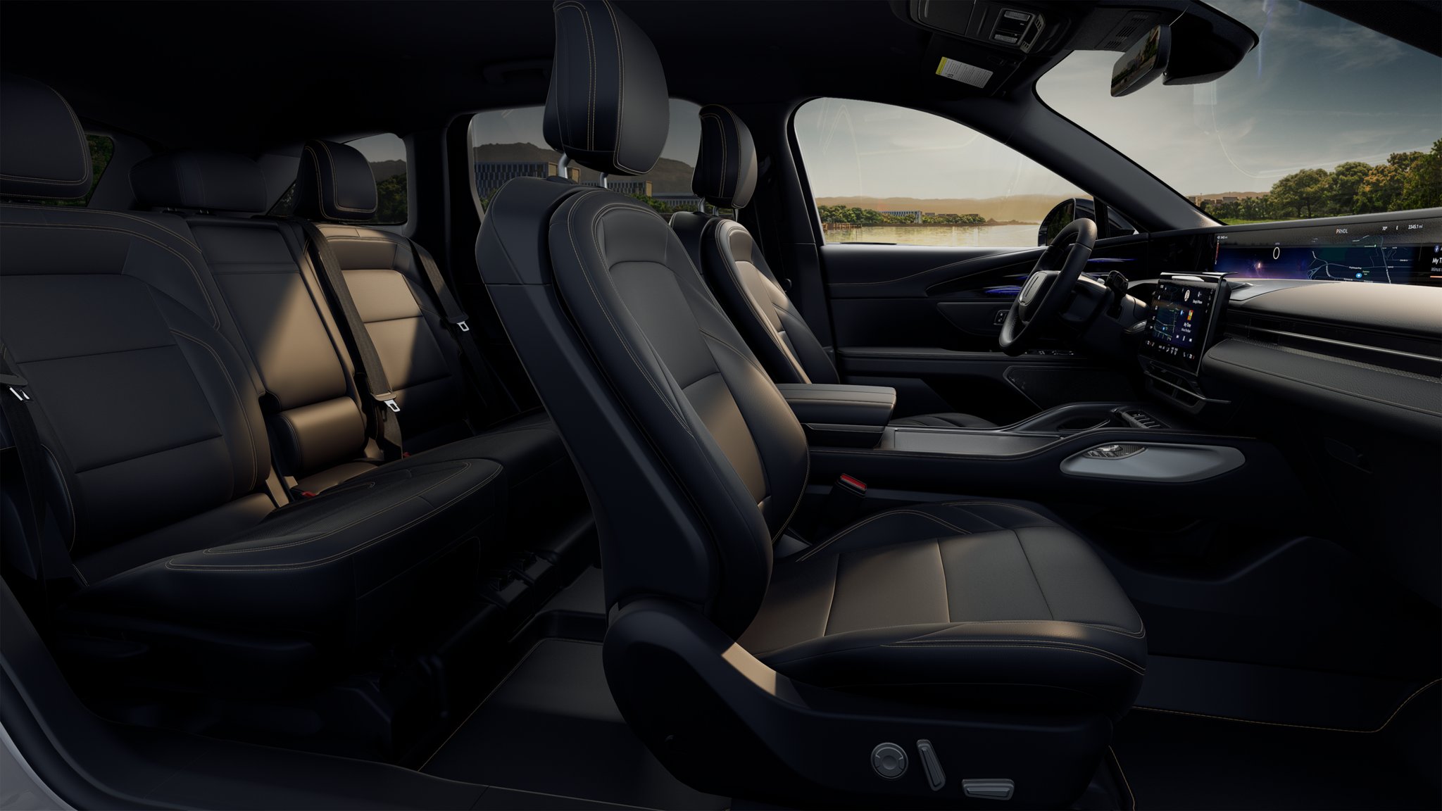 The front seats of a 2025 Lincoln Nautilus model are shown