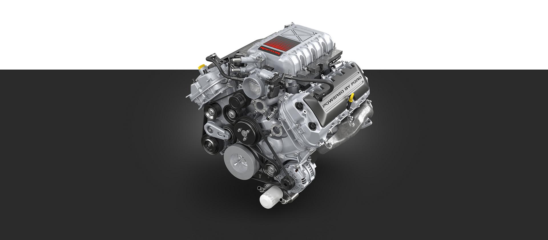 A 5.2-liter supercharged V8 Raptor® engine