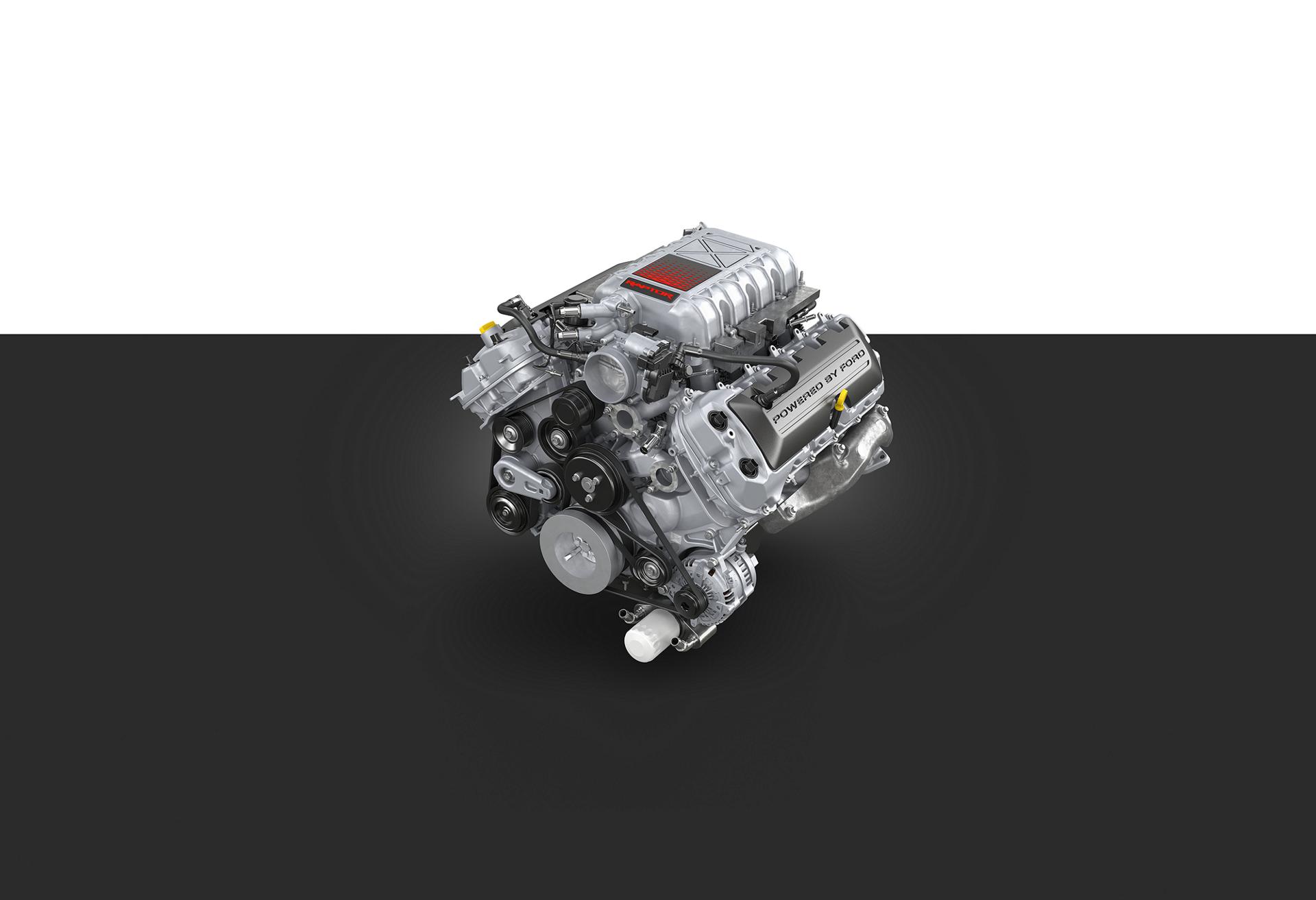 A 5.2-liter supercharged V8 Raptor® engine