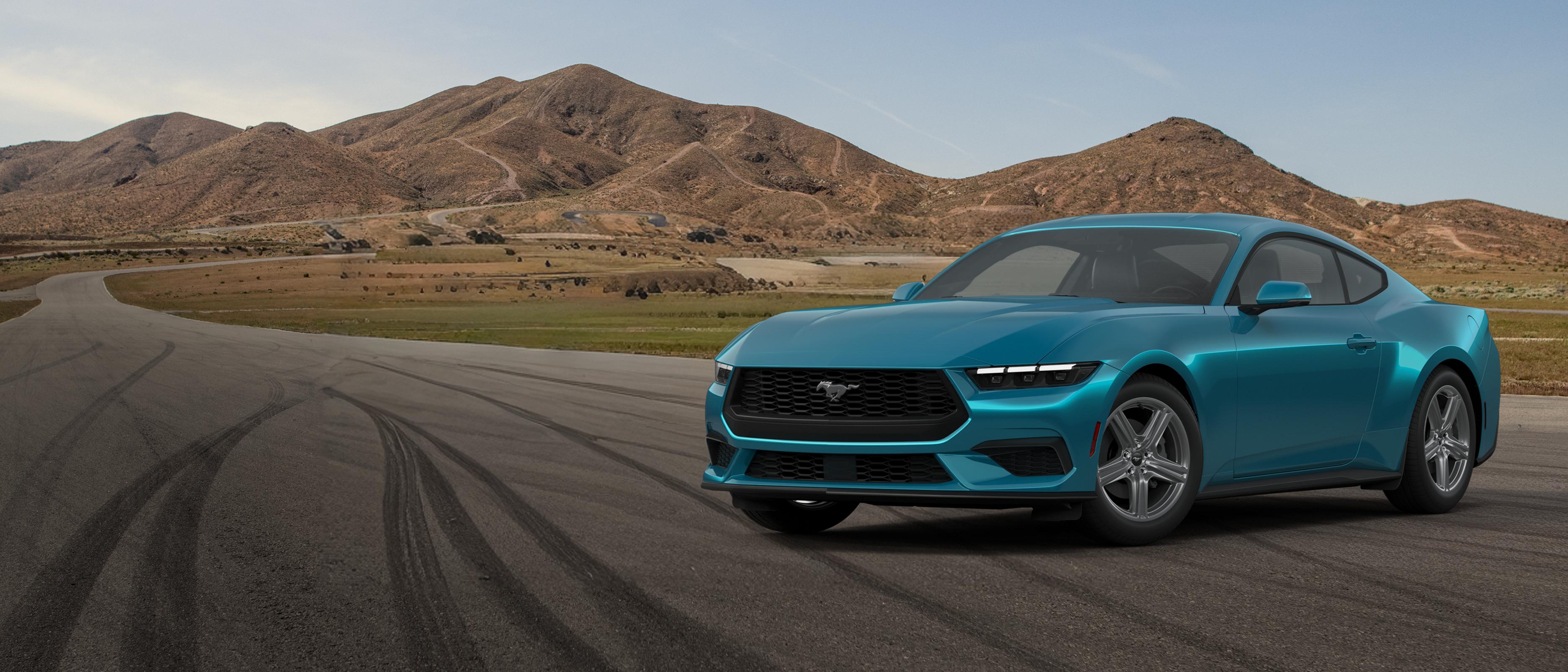 2026 Mustang® EcoBoost® Premium fastback parked on a closed course