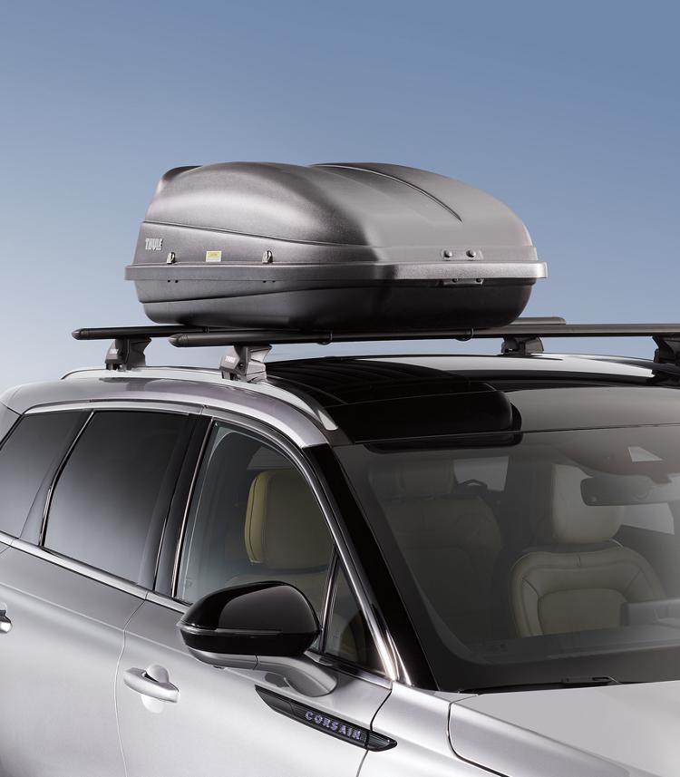 A roof rack accessory show on the Lincoln Corsair
