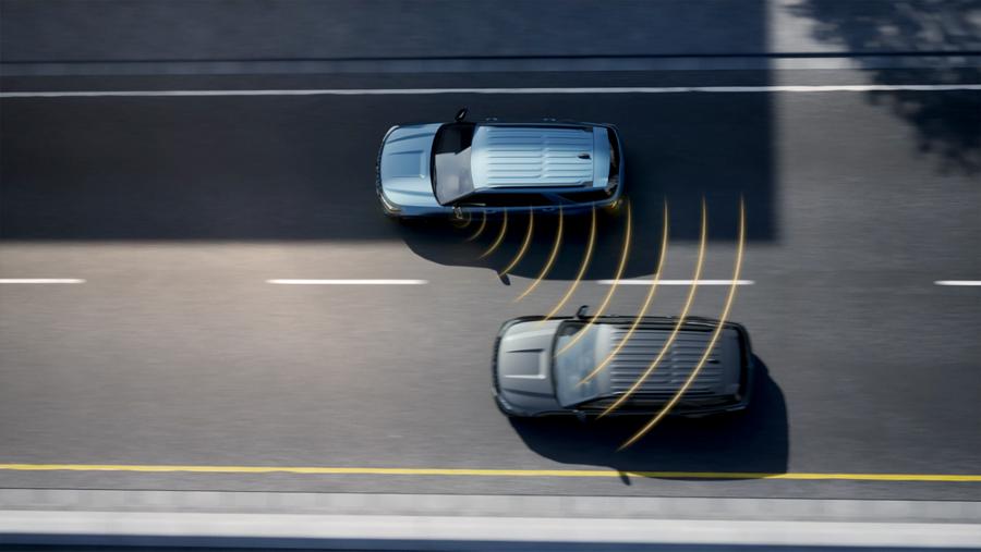 Una imagen de las líneas del sensor que emite una SUV Ford Explorer® 2026