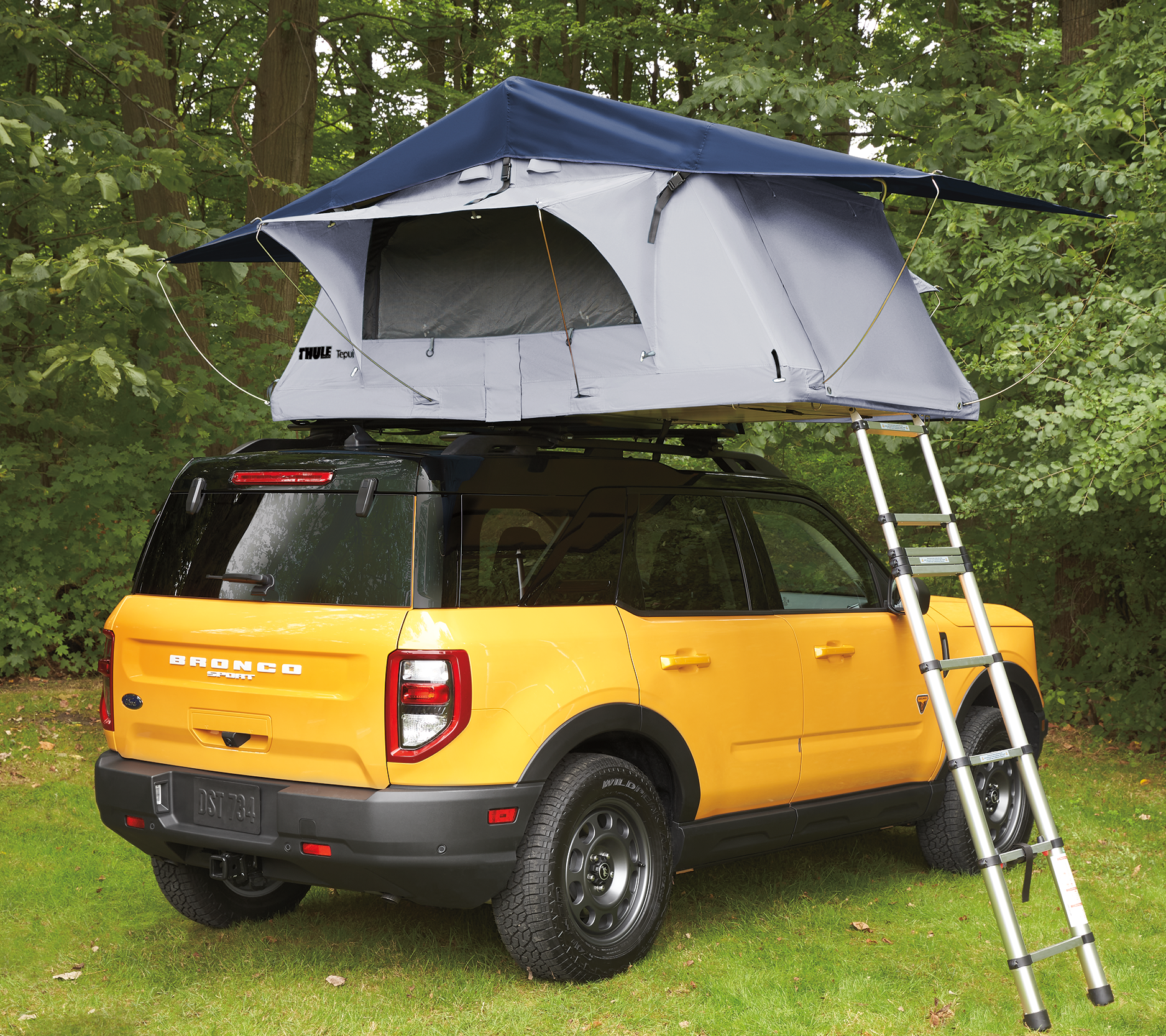 The roof-rack tent on a Ford Bronco Sport® SUV