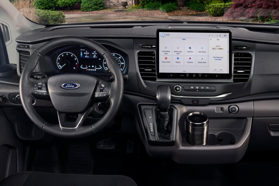 Close-up of the interior of a 2025 Ford Transit® model