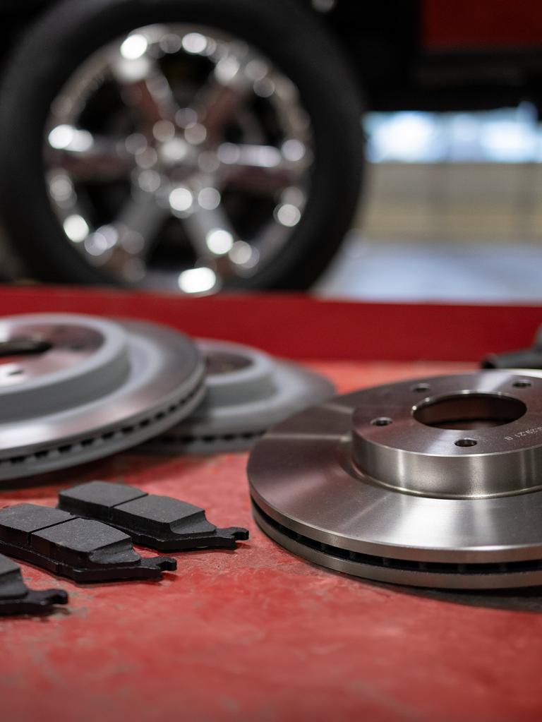 Motorcraft parts on a table top