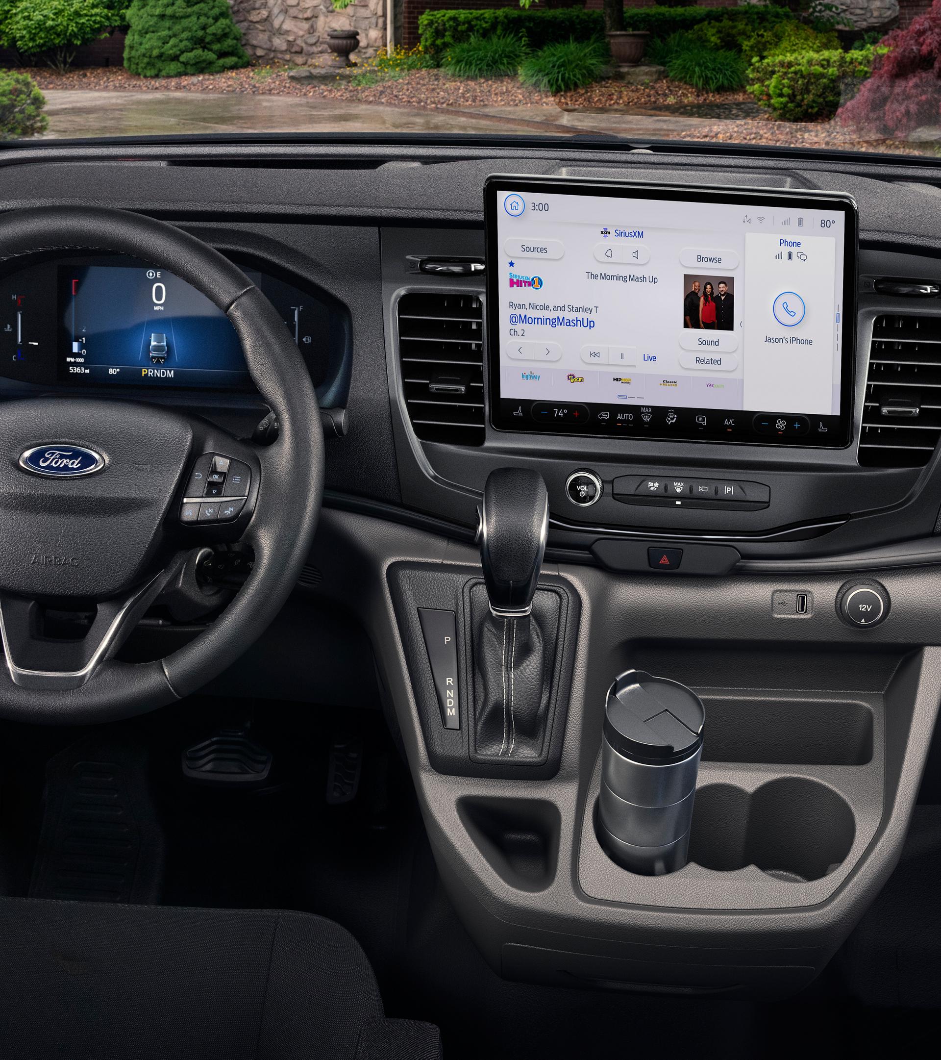 Close-up of 2026 Ford Transit® van dashboard