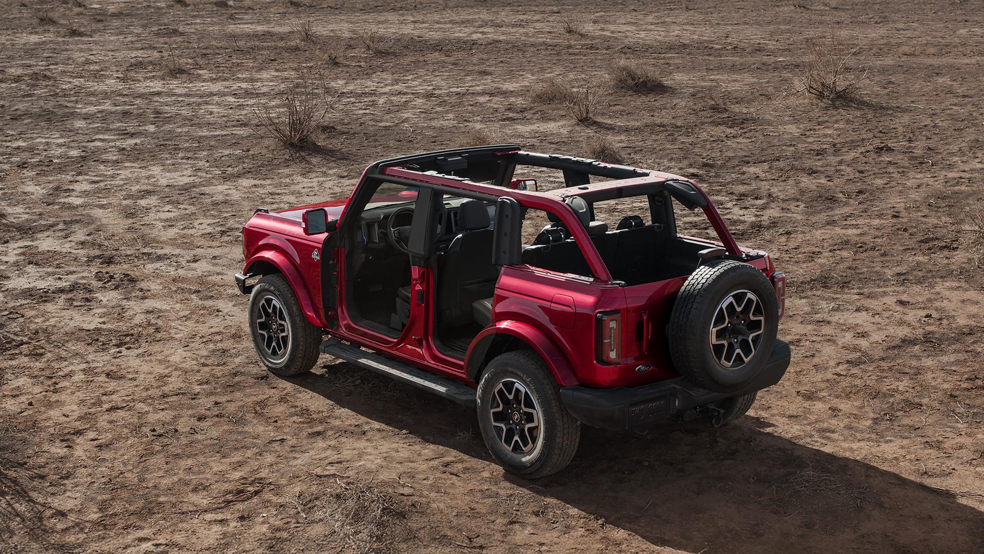 A 2026 Ford Bronco® SUV with the doors removed