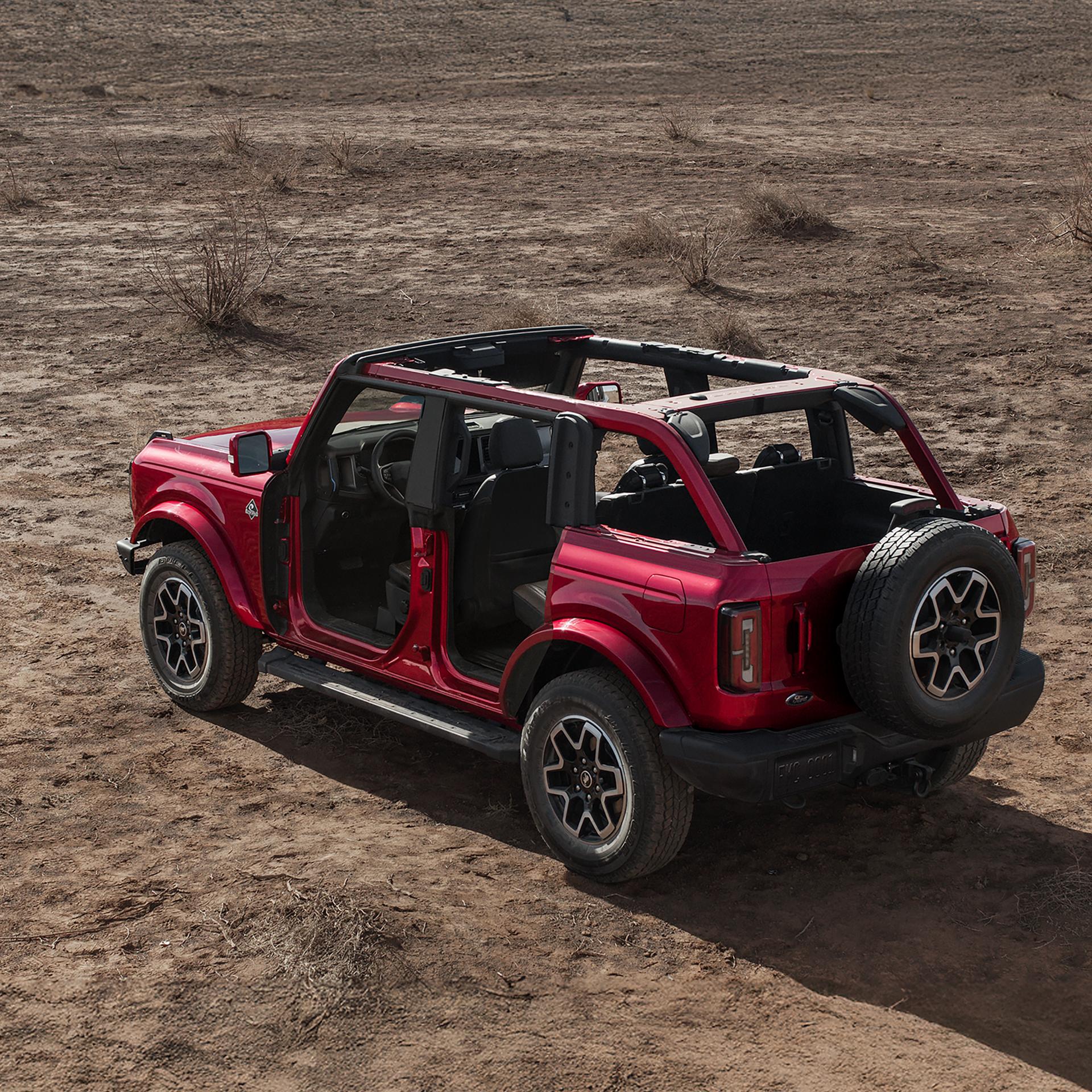 A 2026 Ford Bronco® SUV with the doors removed
