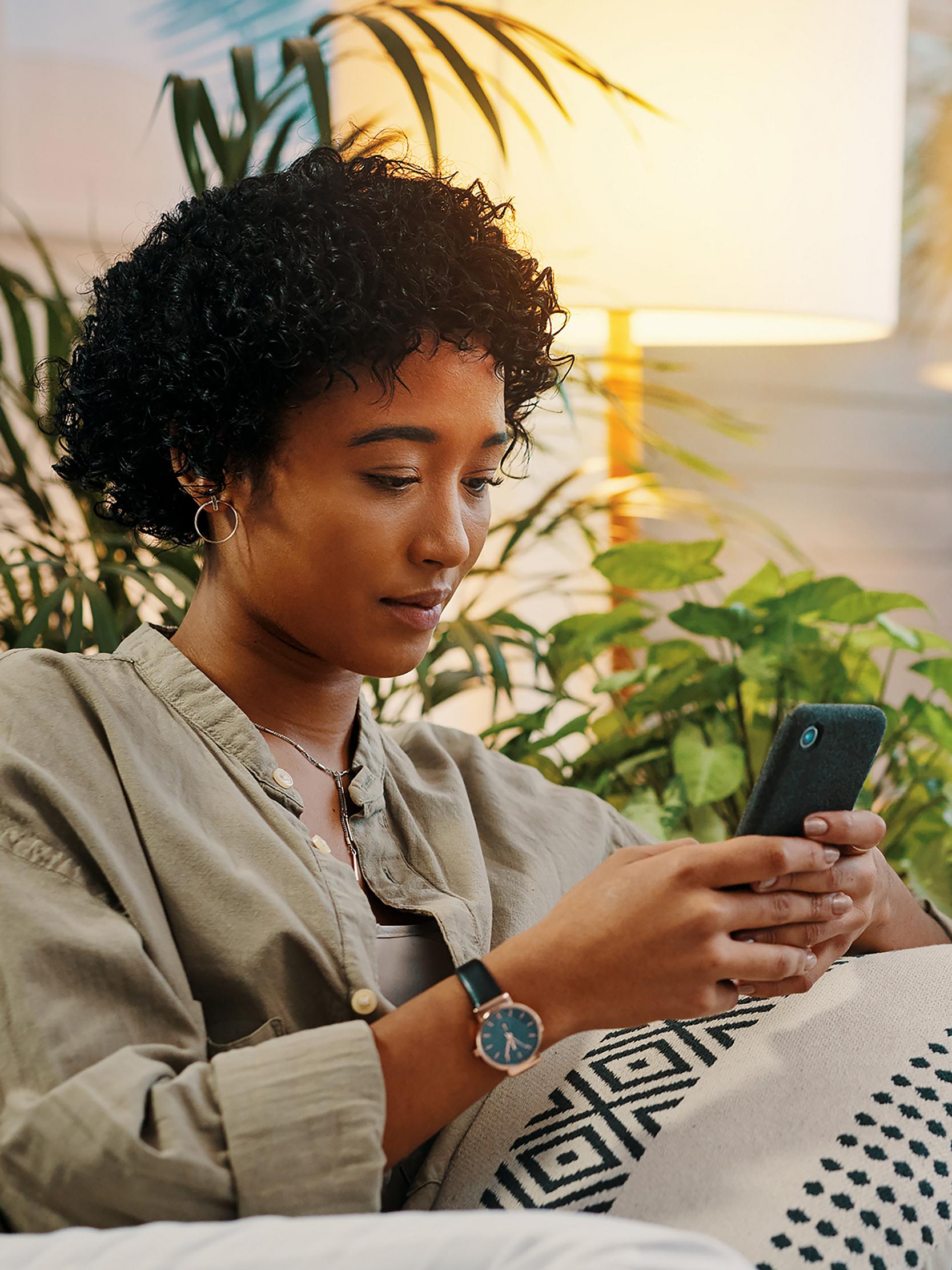 Person using a smartphone.