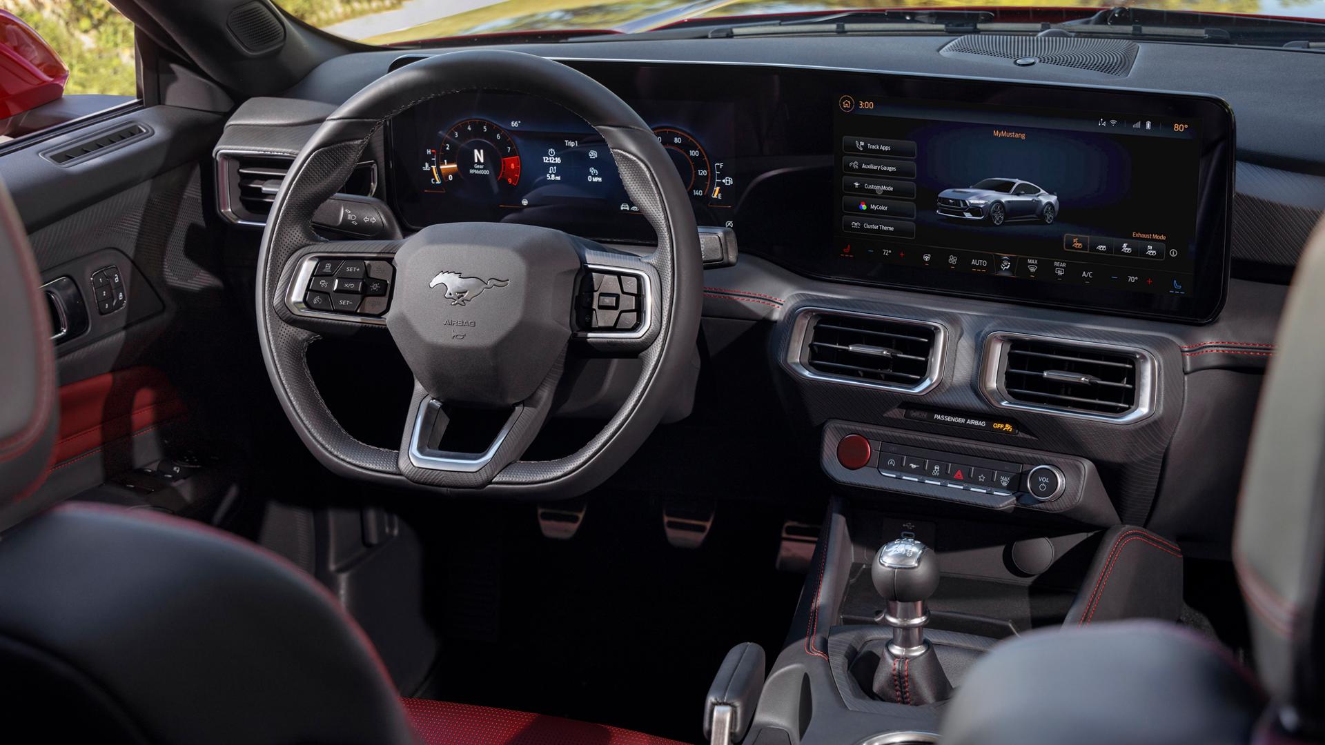 2026 Ford Mustang® model with available Carmine Red interior