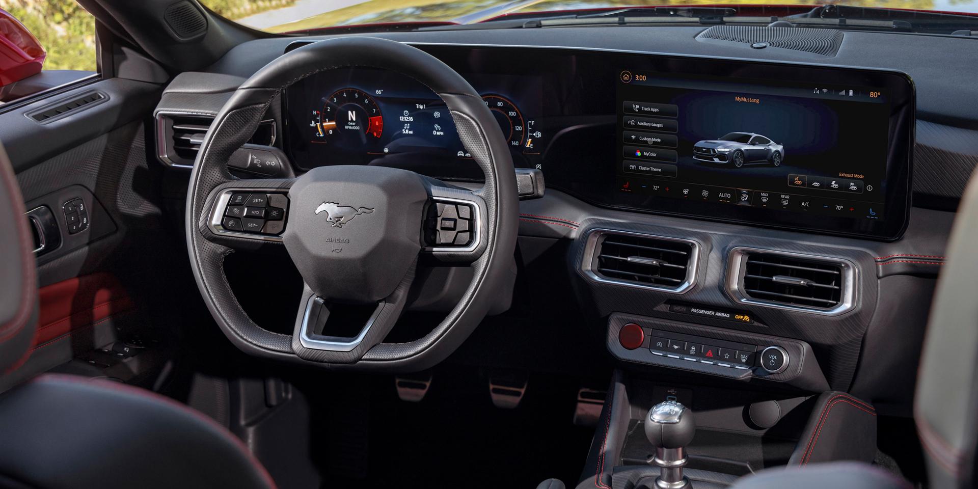 2026 Ford Mustang® model with available Carmine Red interior