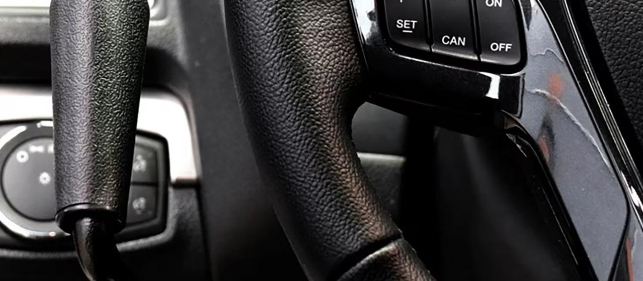 Hand control in an accessible Ford van